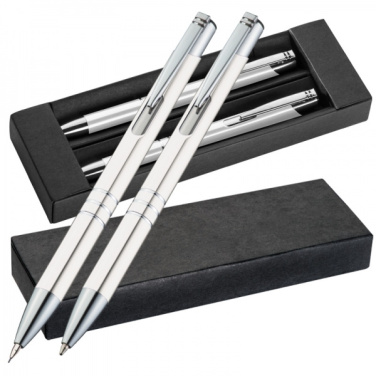 Logotrade corporate gift image of: Metal writing set CLAREMONT