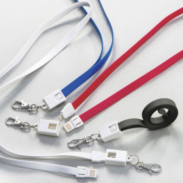 Logo trade promotional products picture of: Lanyard with usb cable LE PORT