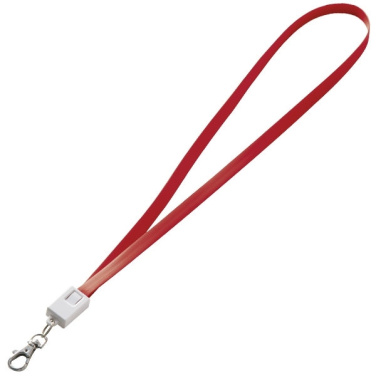 Logo trade promotional product photo of: Lanyard with usb cable LE PORT