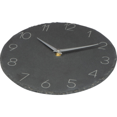 Logo trade promotional giveaways image of: Slate wall clock GRAZ