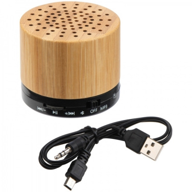 Logo trade promotional gifts image of: Bamboo bluetooth speaker FLEEDWOOD