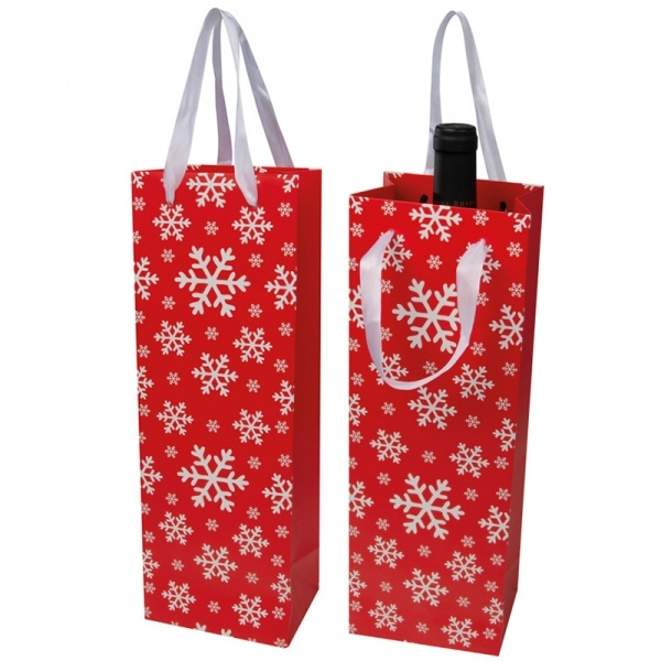 Logotrade promotional merchandise photo of: Wine bag in Christmas design LAPLAND