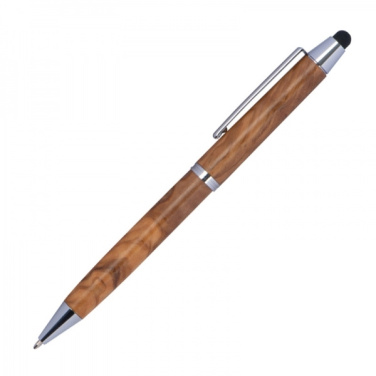 Logotrade promotional giveaway picture of: Wooden ballpen with touch function ERFURT