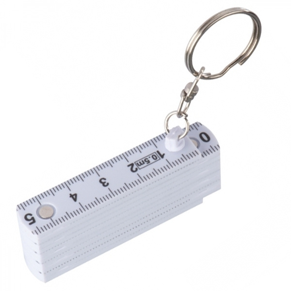 Logo trade promotional giveaway photo of: Keyring with 0,5m ruler