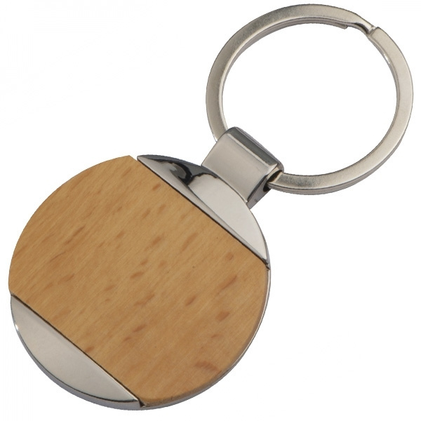 Logotrade advertising product picture of: Wooden keyring LANGHAUS