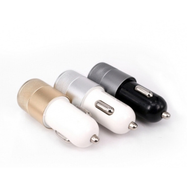 Logo trade business gift photo of: Metal car charger