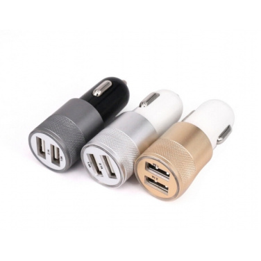 Logo trade promotional merchandise photo of: Metal car charger