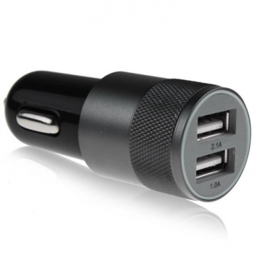 Logo trade promotional giveaway photo of: Metal car charger