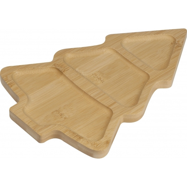 Logo trade advertising product photo of: Bamboo snack tray LOUISVILLE