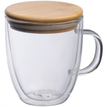 Logo trade corporate gifts image of: Double-walled glass cup GERTHE 350 ml