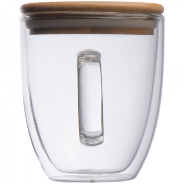 Logo trade advertising product photo of: Double-walled glass cup GERTHE 350 ml