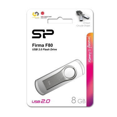 Logo trade promotional merchandise photo of: Pendrive silicon power F80 2.0