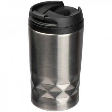 Logotrade promotional gift image of: Stainless steel mug with lid ROMA 250 ml