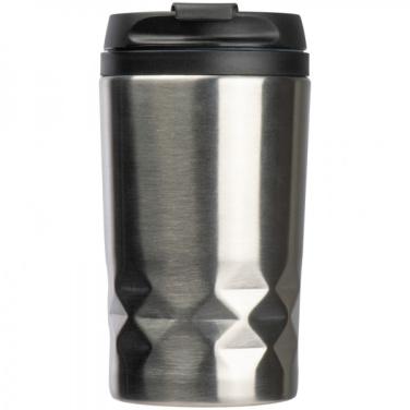 Logo trade promotional gifts picture of: Stainless steel mug with lid ROMA 250 ml