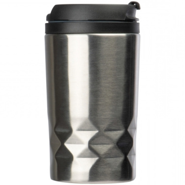 Logo trade promotional merchandise image of: Stainless steel mug with lid ROMA 250 ml