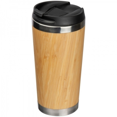 Logo trade advertising product photo of: Stainless steel mug BAMBOOGARDEN 400 ml