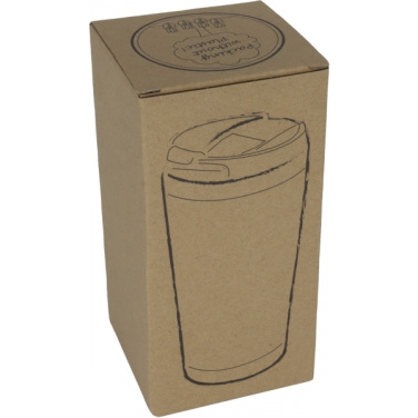 Logotrade promotional item picture of: Stainless steel mug BAMBOOGARDEN 400 ml