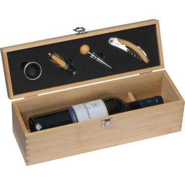 Logo trade advertising products image of: Wooden wine box SAINT-ETIENNE