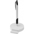 Mobile phone holder with metal ballpen REGINA, white