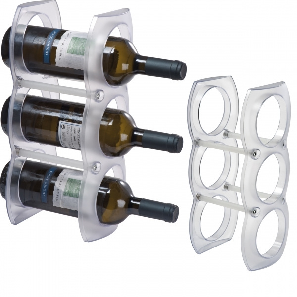 Logo trade promotional gift photo of: Plastic wine rack MONTEGO BAY