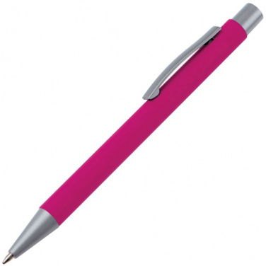 Logo trade promotional items picture of: Metal ballpen soft touch ABU DHABI