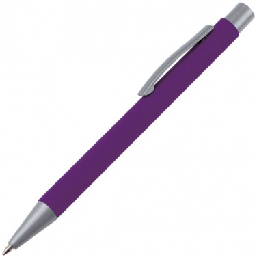 Logo trade corporate gifts image of: Metal ballpen soft touch ABU DHABI