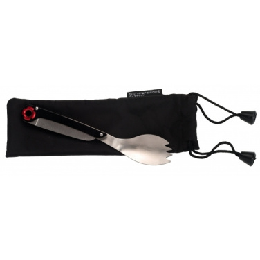 Logo trade promotional merchandise image of: Multifunctional spoon LATEMAR Schwarzwolf