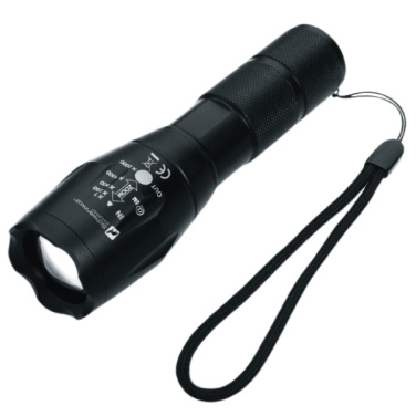 Logo trade corporate gifts image of: Flashlight ANTELAO Schwarzwolf