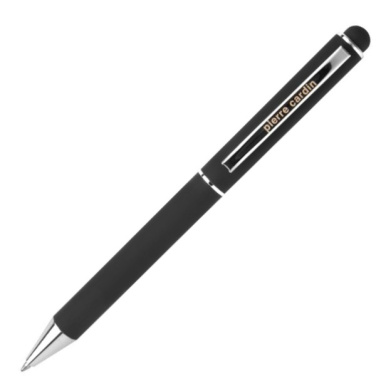 Logo trade promotional item photo of: Metal ballpoint pen, touch pen, soft touch CLAUDIE Pierre Cardin