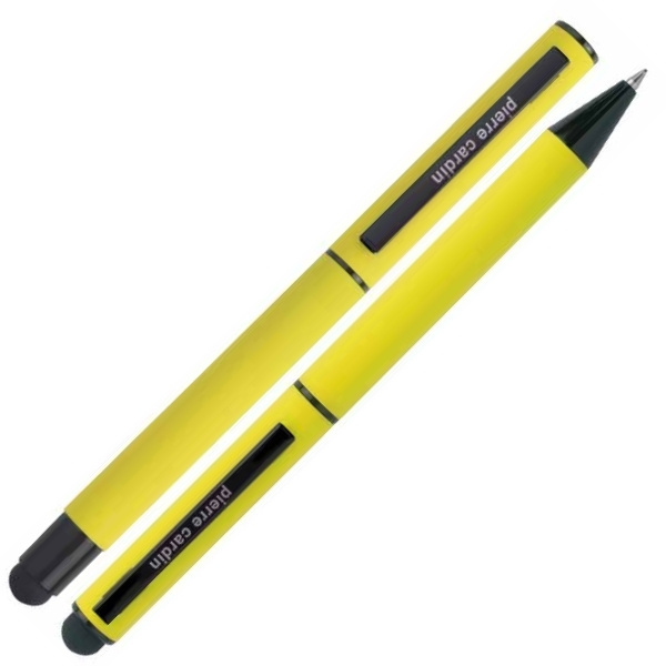 Logo trade promotional item photo of: Writing set touch pen, soft touch CELEBRATION Pierre Cardin