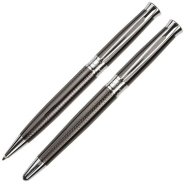 Logotrade promotional merchandise photo of: Metal set of ballpoint pen and roller ROI