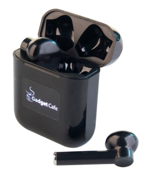 Logotrade promotional item image of: Wireless earbuds with light up logo