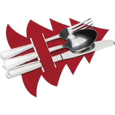 Logo trade promotional giveaways image of: Cutlery pad in Christmas tree shape DUFFEL