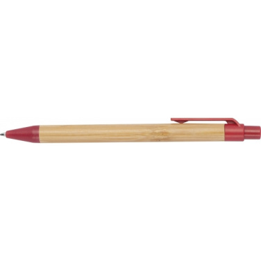 Logo trade promotional merchandise photo of: Wheatstraw and bamboo ballpen HALLE