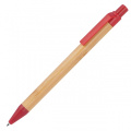 Wheatstraw and bamboo ballpen HALLE, red