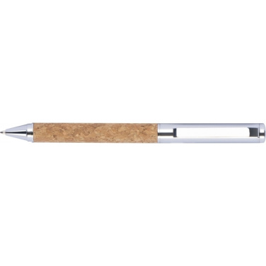 Logotrade promotional merchandise photo of: Twist-ballpen metal and cork LILLEHAMMER