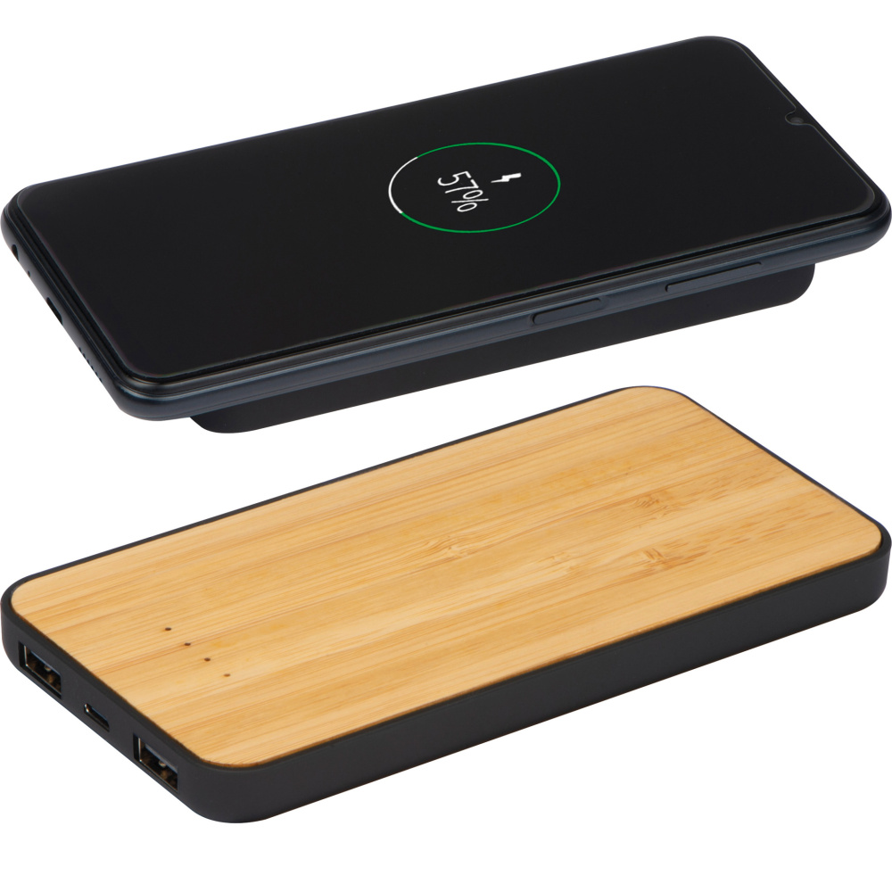 Logotrade promotional product image of: Wireless charger and powerbank 8000 mAh MILAN