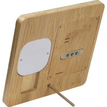 Logo trade corporate gifts image of: Bamboo weather station GRANADA