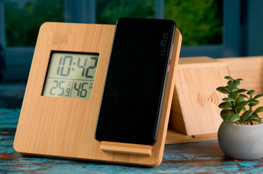 Logotrade promotional giveaways photo of: Bamboo weather station GRANADA