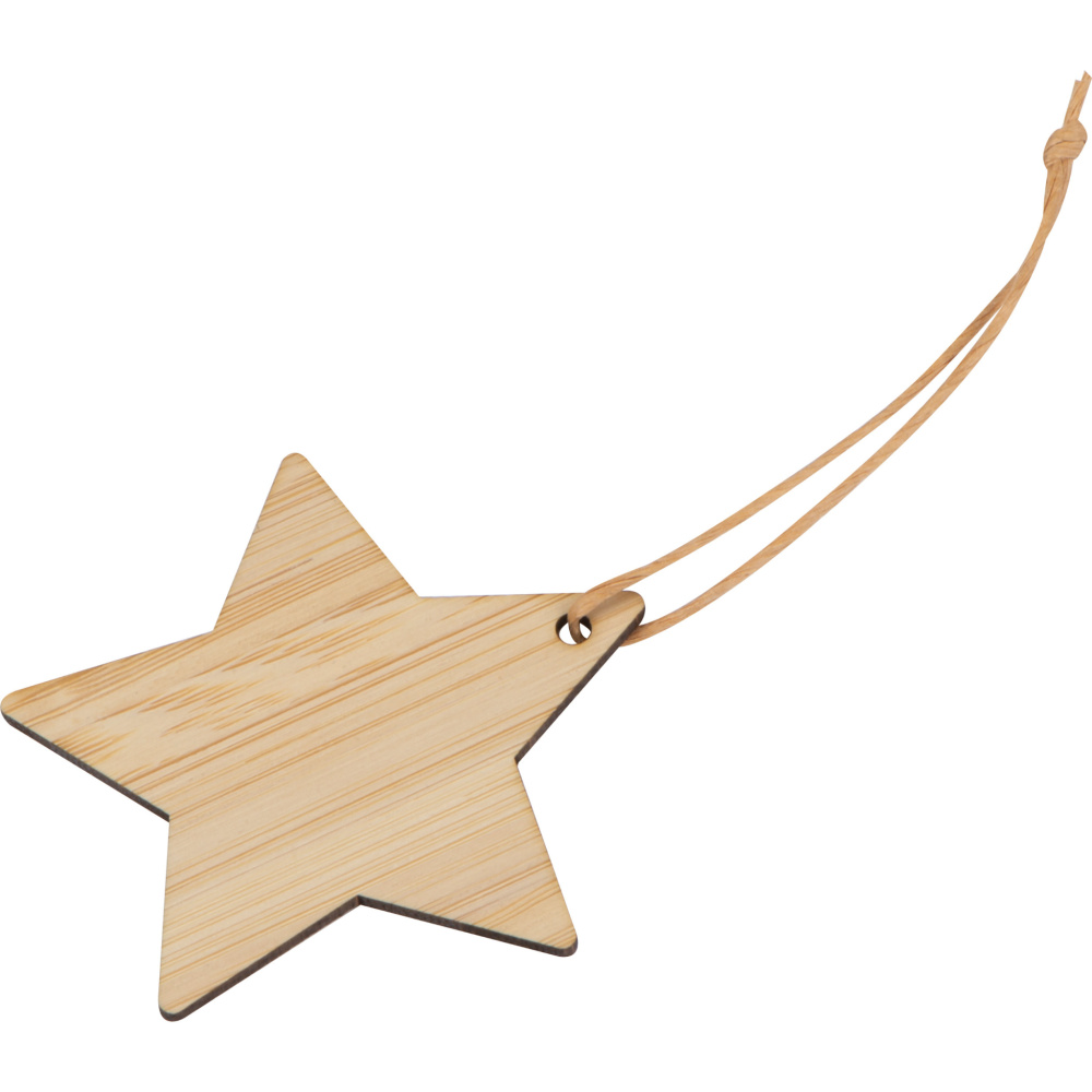 Logotrade promotional merchandise picture of: Bamboo star pendant FOGGIA