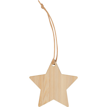 Logotrade promotional gifts photo of: Bamboo star pendant FOGGIA