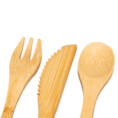 Logo trade advertising product photo of: Bamboo cutlery set BONNEVILLE