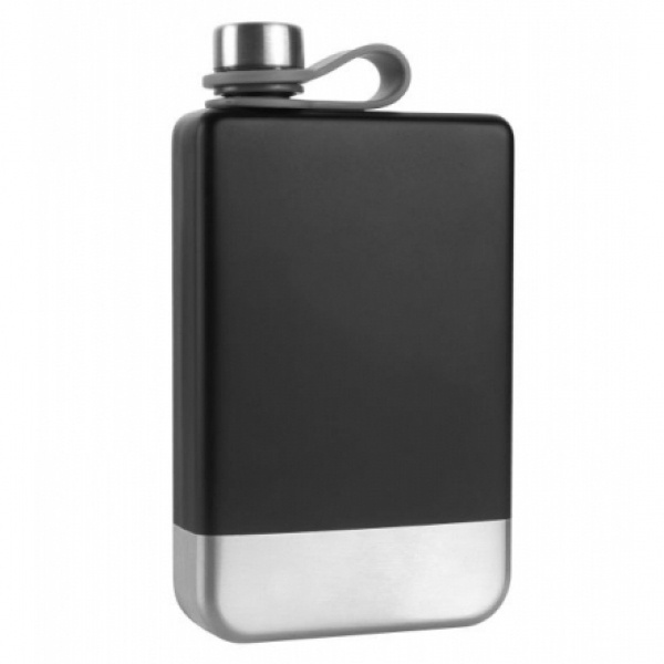 Logo trade advertising product photo of: Hip flask HALTI Schwarzwolf