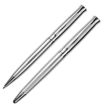 Logotrade promotional giveaway image of: Metal set of ballpoint pen and roller ROI