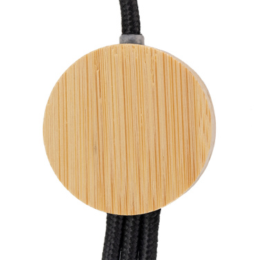 Logotrade advertising product picture of: 3-in-1 cable with elighted logo in a wooden casing, LH-ZMU06