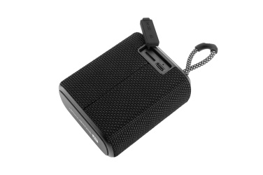 Logo trade promotional merchandise picture of: Waterproof bluetooth speaker HARDEOL Schwarzwolf