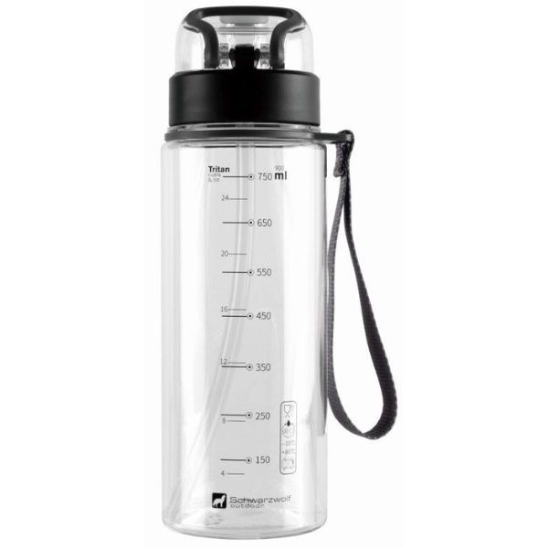 Logo trade promotional items picture of: Drinking bottle SEYHAN 900 ml Schwarzwolf