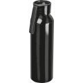 Recycled aluminum bottle Cork, black