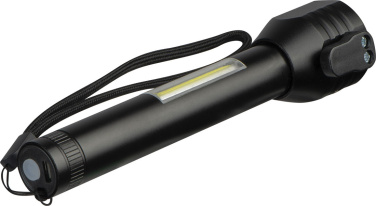 Logo trade promotional merchandise image of: Rechargeable flashlight Trent