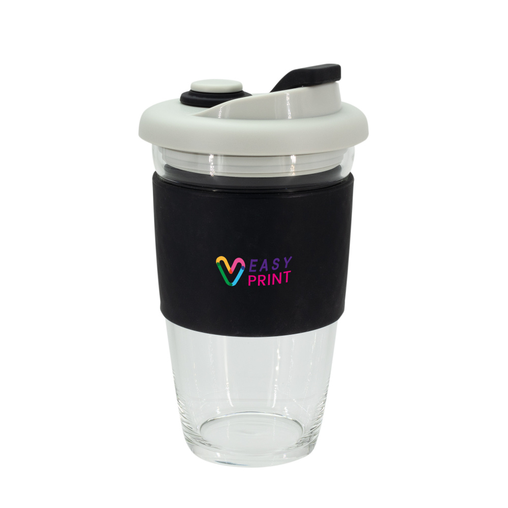 Logo trade promotional items image of: Glass coffee cup 424 ml